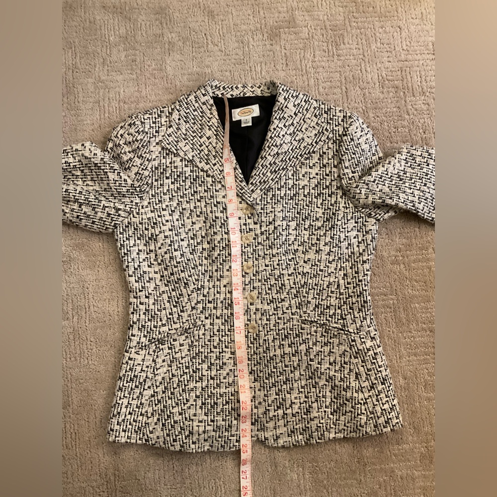 Vintage Talbots Women Blazer Tweed Lined Cotton/Silk Sz 8 M EUC Old Money Office - Picture 8 of 9